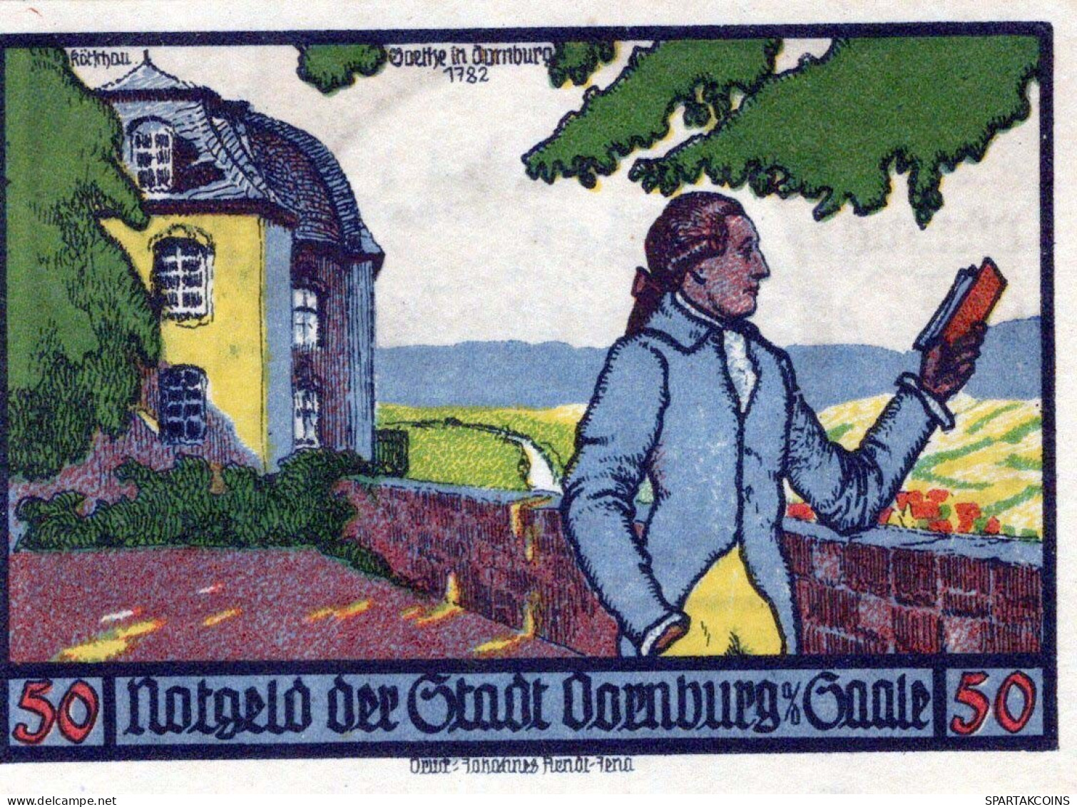 50 PFENNIG 1921 Stadt DORNBURG Thuringia UNC DEUTSCHLAND Notgeld Banknote #PA492 - [11] Local Banknote Issues