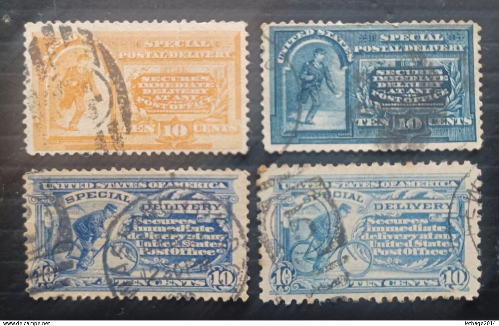 UNITED STATE 1885 SPECIAL DELIVERY STAMPS SC N E3-E1-E6-E8 - Used Stamps