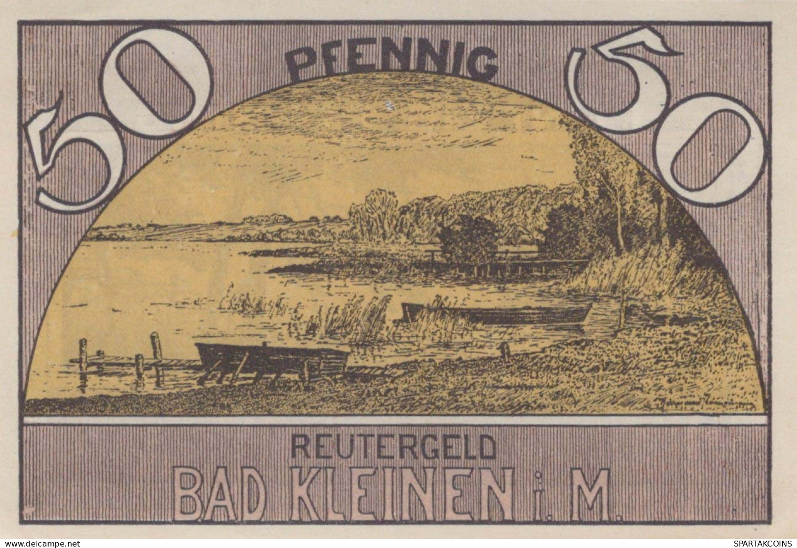 50 PFENNIG 1921 Stadt BAD KLEINEN Mecklenburg-Schwerin UNC DEUTSCHLAND #PI989 - [11] Emissions Locales