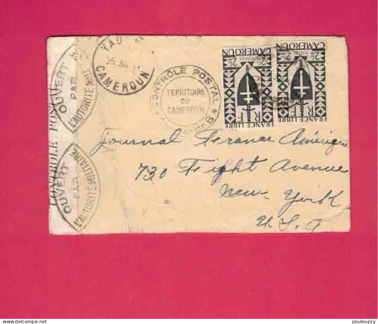 Lettre Pour Les USA EUAN - YT N° 257 X 2 - Série De Londres - Lettres & Documents