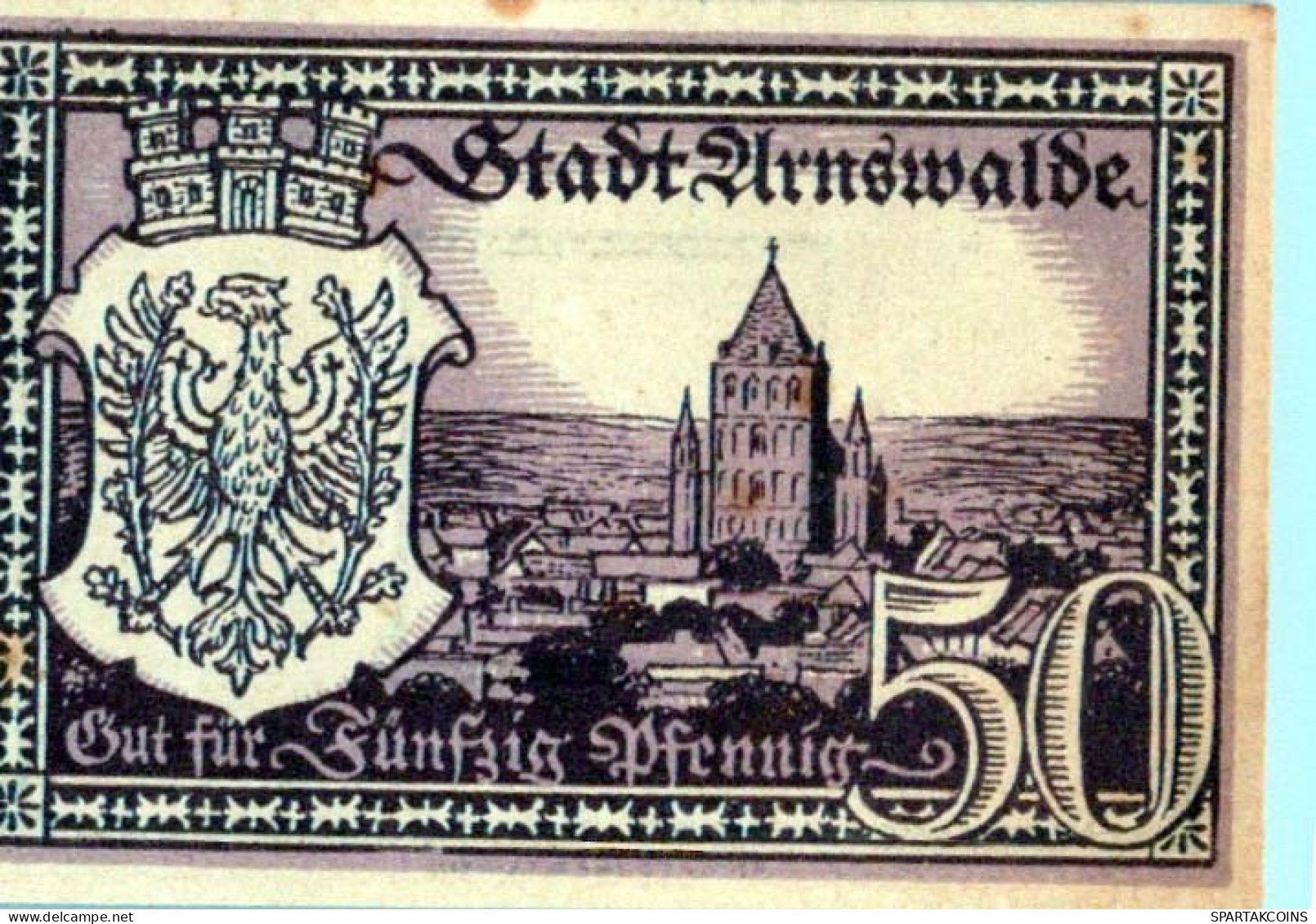 50 PFENNIG 1921 Stadt ARNSWALDE Brandenburg DEUTSCHLAND Notgeld Banknote #PI435 - [11] Local Banknote Issues