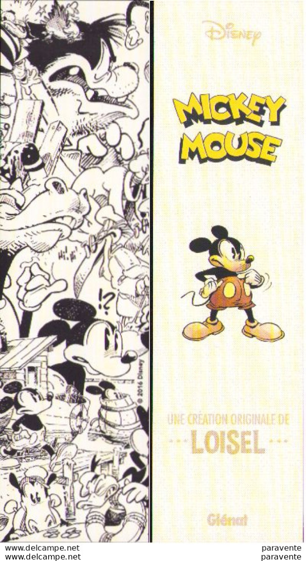 LOISEL : Marque Pages MICKEY MOUSE Pour Editions GLENAT En 2016 - Marque-pages