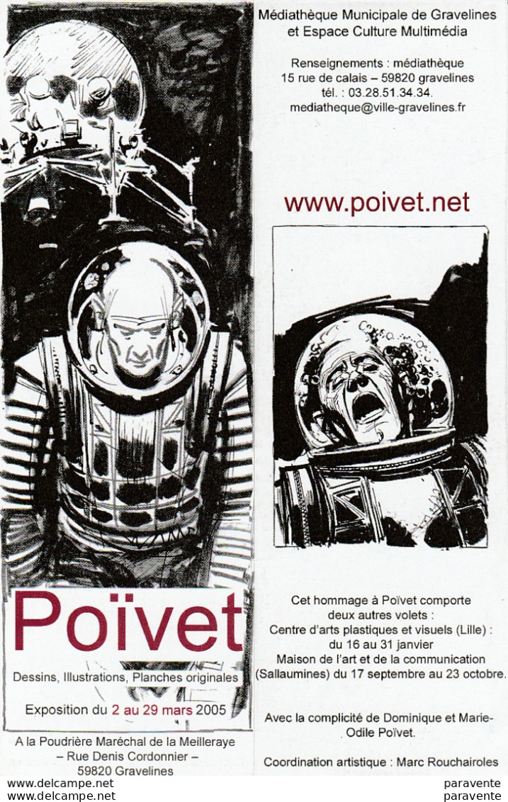 POIVET : Marque Page BD Pour Exposition à GRAVELINES - Segnalibri