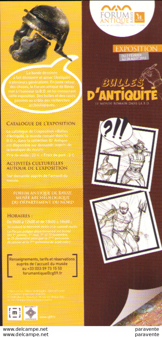 Marque Page BD Exposition BULLES D'ANTIQUITES Par VERBRUGGHE - Marcapáginas