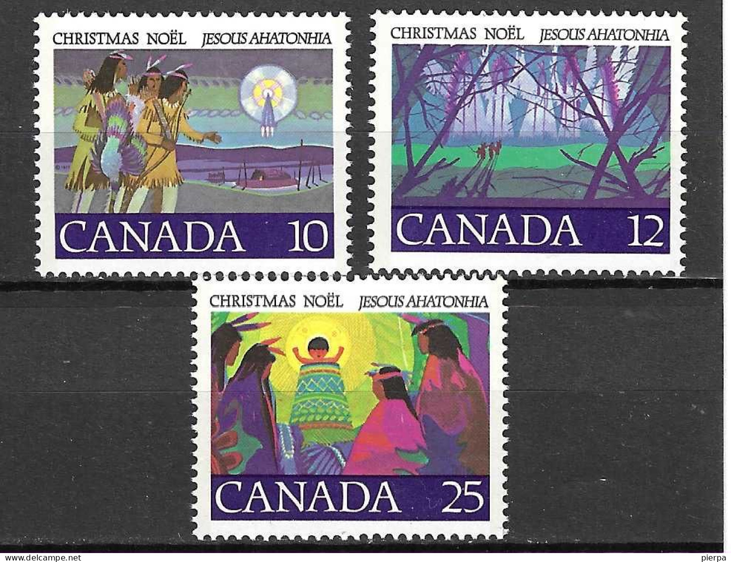 CANADA - 1977 - NATALE - SERIE 3 VALORI - MNH** (YVERT 643\5 - MICHEL 669\71) - Ongebruikt