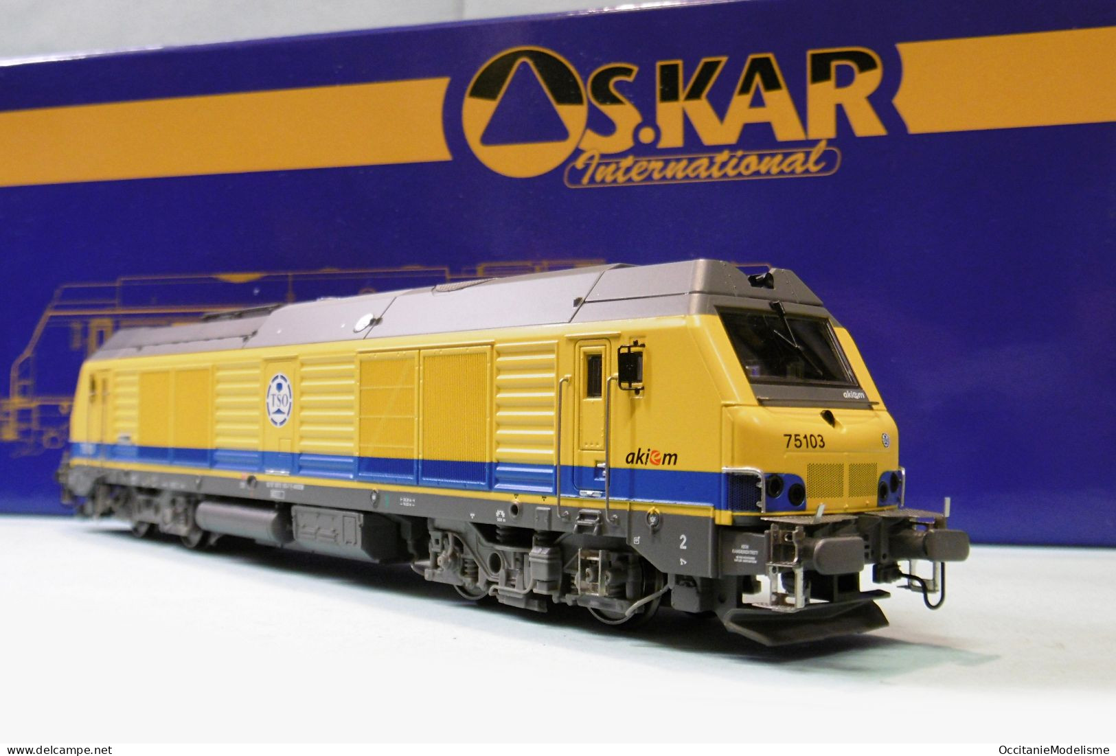 Oskar - Locomotive Diesel BB 75103 TSO AKIEM Réf. OS7502 Neuf NBO HO 1/87 - Loks