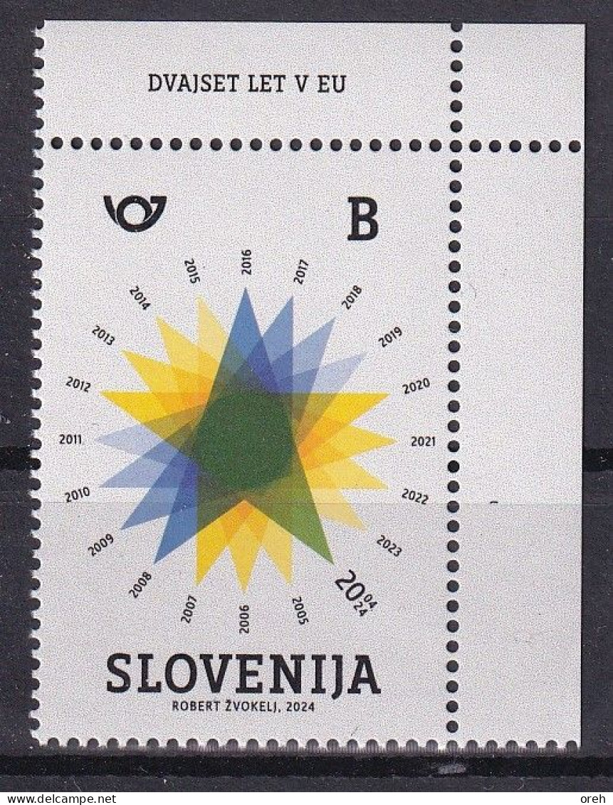 SLOVENIA 2024,20th Anniversary Of Slovenia's Membership Of The European Union,EU,MNH - Slovenia