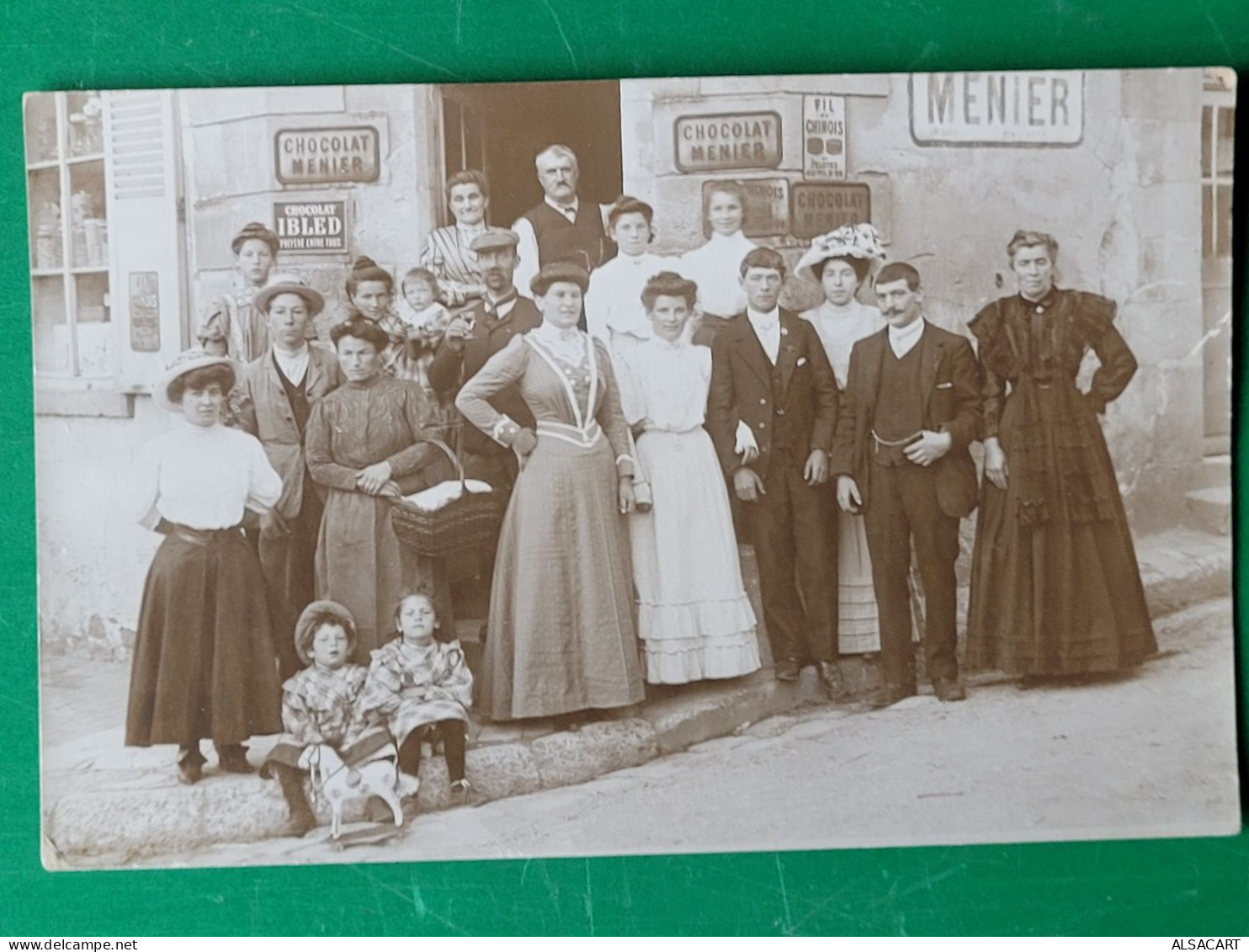 Carte épicerie  A Situer , Publicité Chocolat Menier Et Ibled - A Identifier