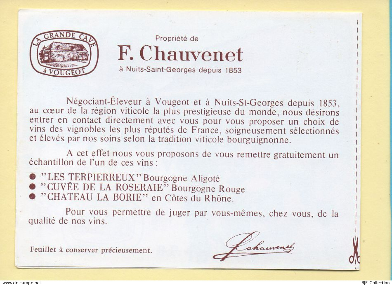 21. NUITS-SAINT-GEORGES – Fêtes De Vendanges / La Grande Cave à Vougeot / Carte Feuillet Double (voir Scan Recto/verso) - Nuits Saint Georges