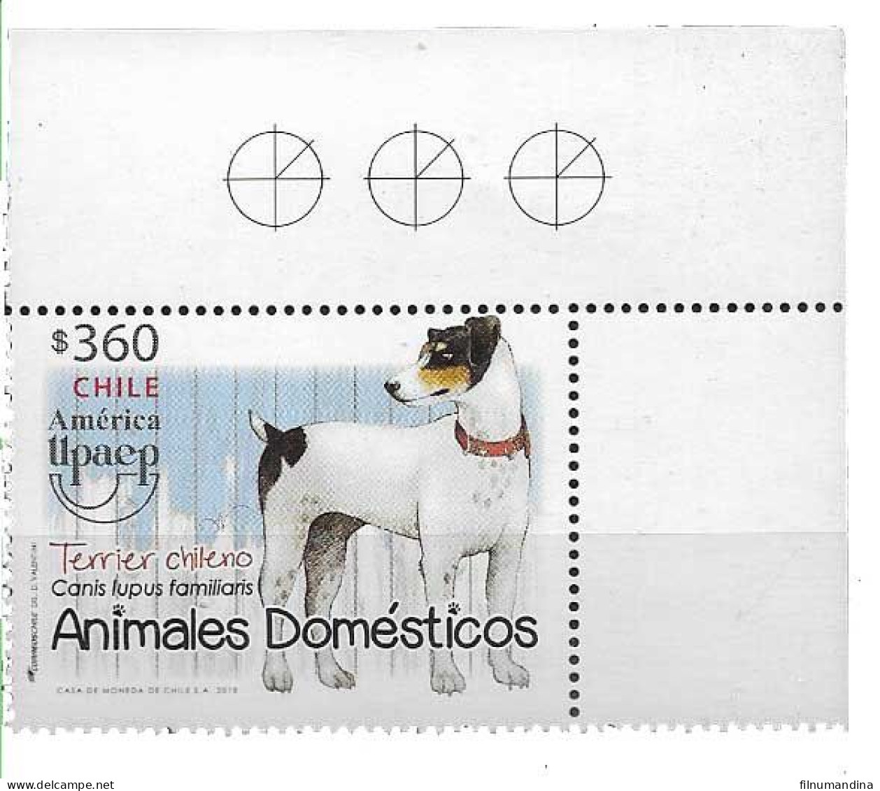 #2615 CHILE 2018 UPAEP AMERICA FAUNA ,DOG,PET, YV 2139 MNH - Chile