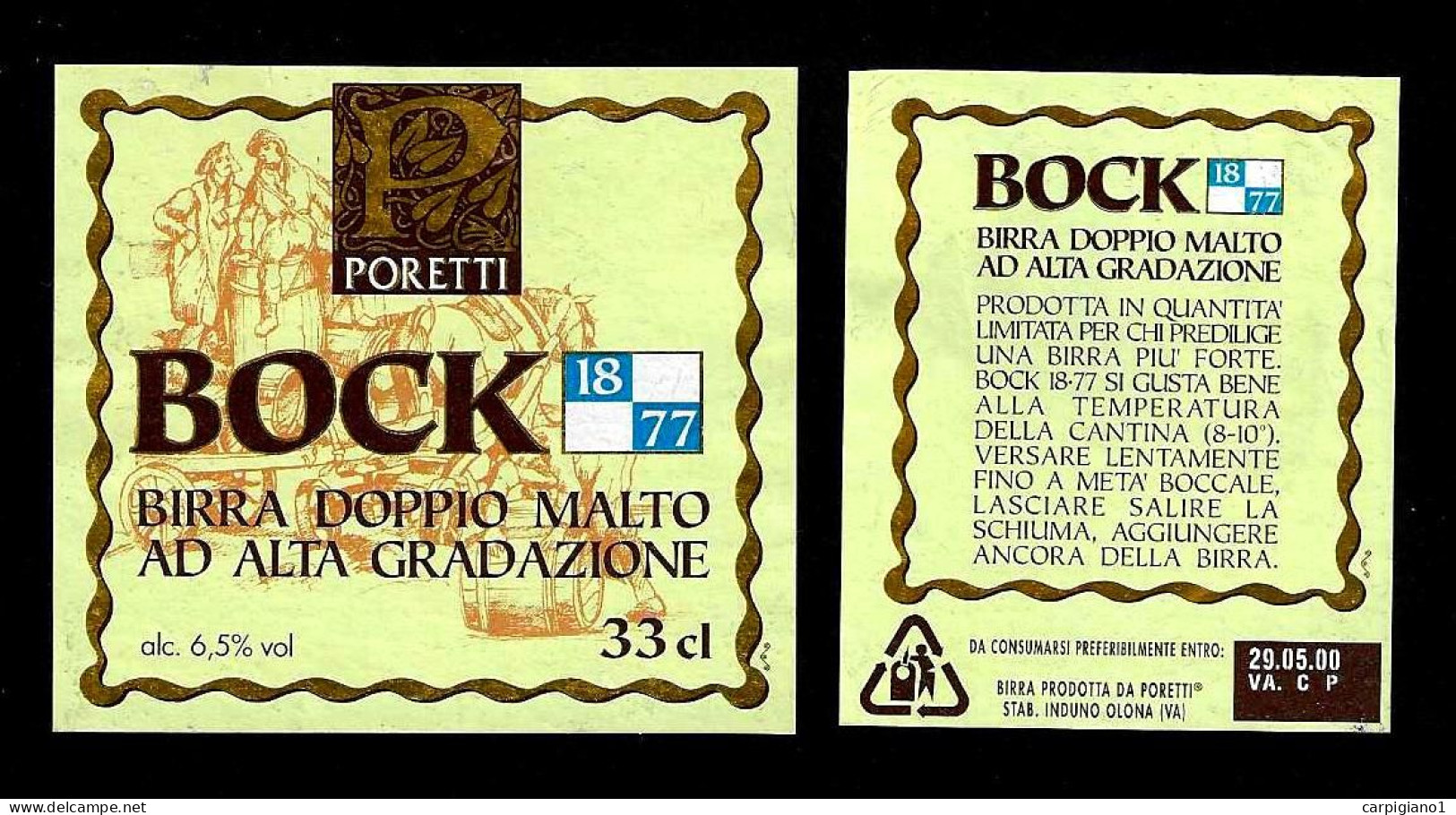 ITALIA ITALY - 2000 Etichetta Birra Beer Bière SPLUGEN Bock PORETTI - Birra