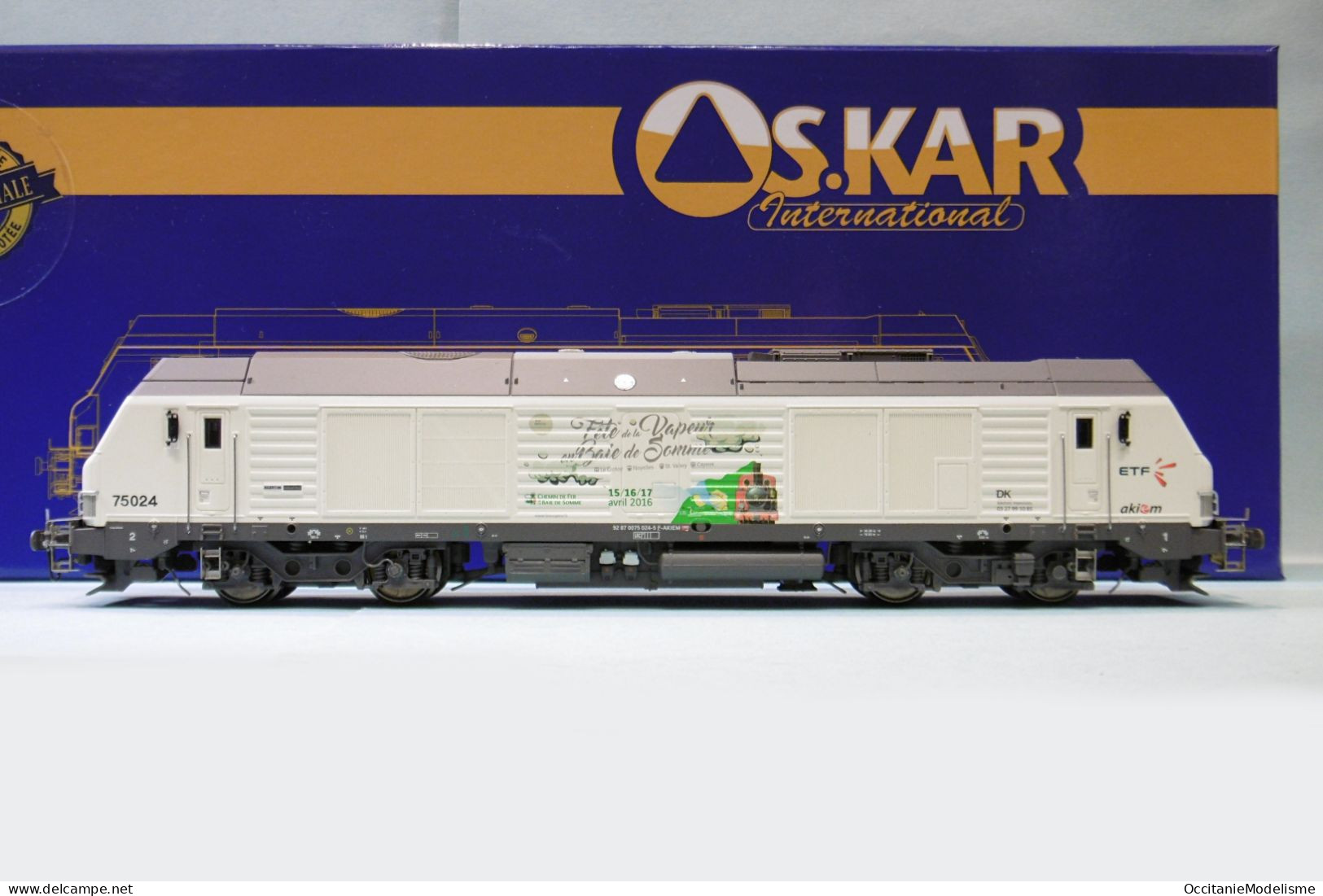 Oskar - Locomotive Diesel BB 75024 ETF AKIEM CFBS Réf. OS7504 Neuf NBO HO 1/87 - Locomotive