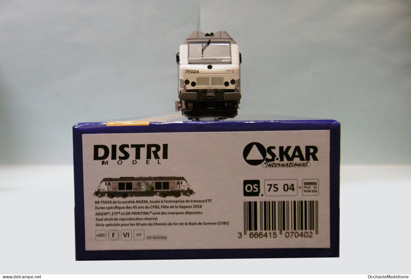 Oskar - Locomotive Diesel BB 75024 ETF AKIEM CFBS réf. OS7504 Neuf NBO HO 1/87