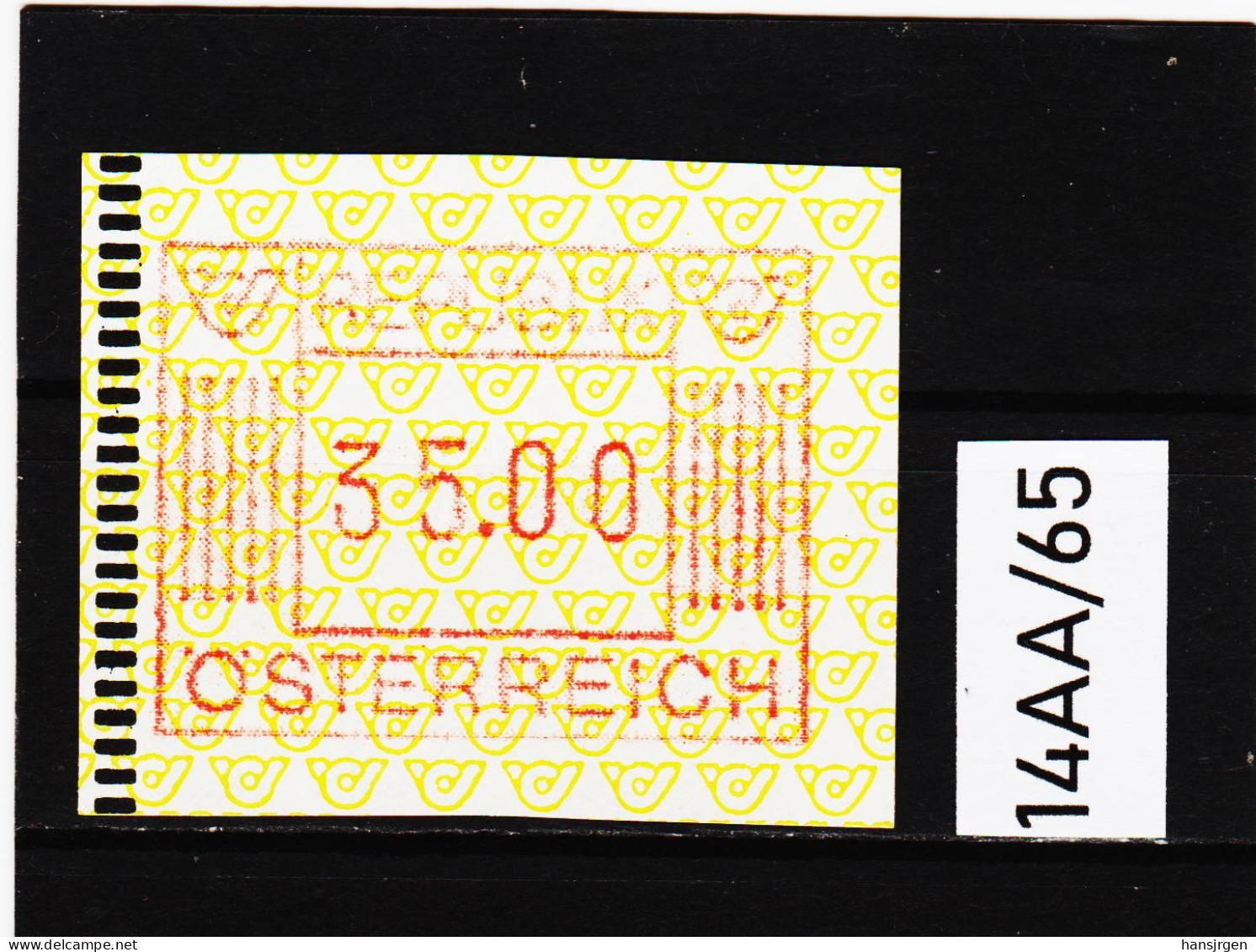 14AA/65  ÖSTERREICH 1983 AUTOMATENMARKEN 1. AUSGABE  35,00 SCHILLING   ** Postfrisch - Machine Labels [ATM]