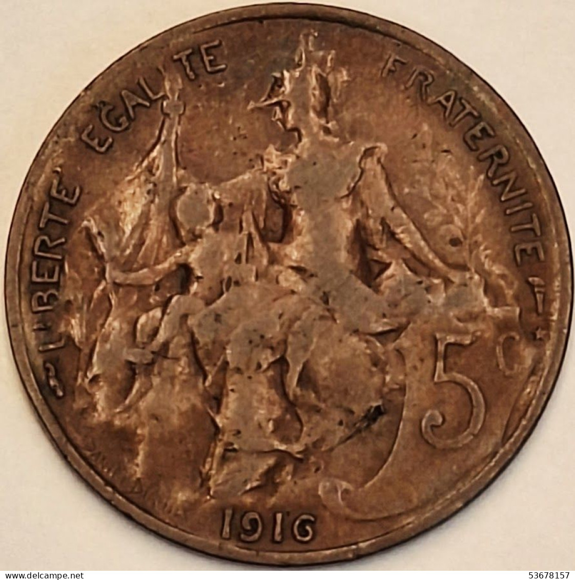 France - 5 Centimes 1916, KM# 842 (#3964) - 5 Centimes