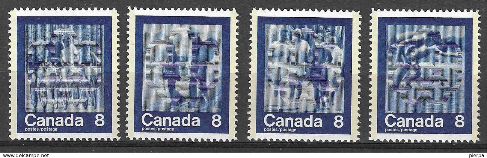 CANADA - 1974 - GIOCHI OLIMPICI - SERIE 4 VALORI - MNH** (YVERT 526\9 - MICHEL 551\4) - Neufs