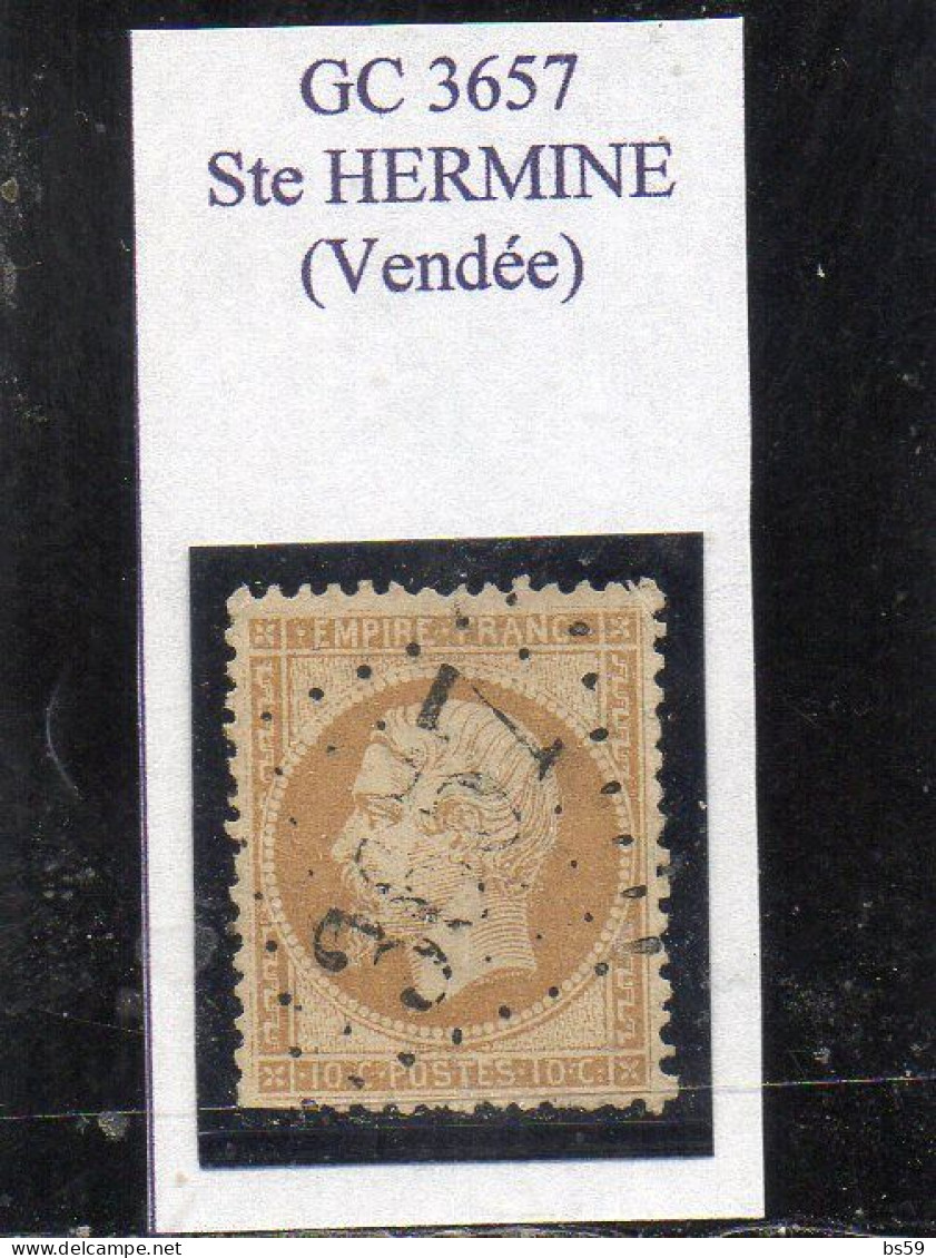 Vendée - N° 21 Obl GC 3657 Ste Hermine - 1862 Napoléon III
