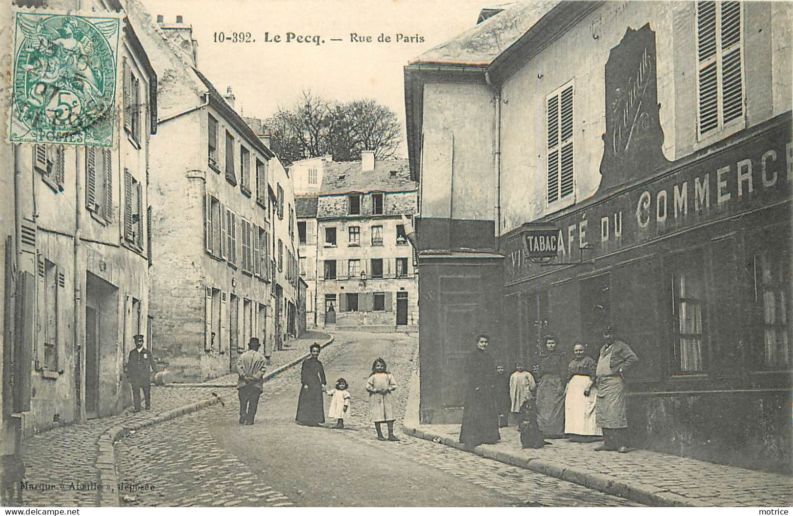 LE PECQ - Rue De Paris, Café Du Commerce. - Le Pecq
