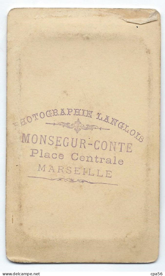 Généalogie - MARSEILLE Photo MONSEGUR-CONTE - Un Jeune Homme - Genealogía