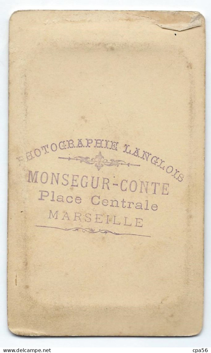 Généalogie - MARSEILLE Photo MONSEGUR-CONTE - Un Jeune Homme - Genealogy