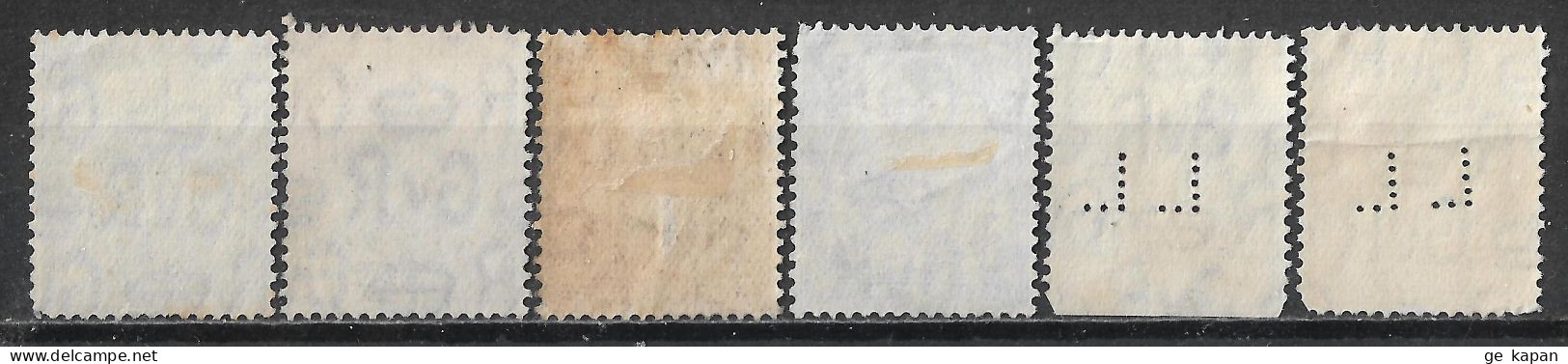 1924 GREAT BRITAIN Set Of 6 Used Stamps (Scott # 187-189,193,195,200) CV $11.30 - Oblitérés