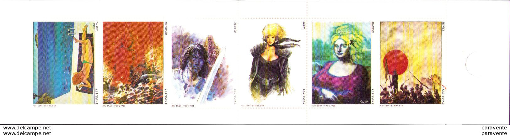 Carnet De Timbres SAPRISTI 1998 Avec ROSINSKI  LOUSTAL BOURGEON VANCE CABANES YSLAIRE - Postkaarten