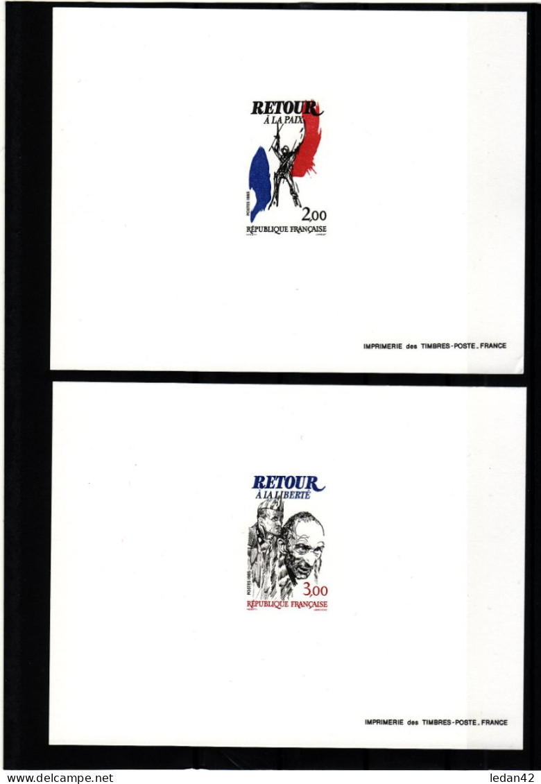 France 1985, Cat. Yvert N° 2368/69 : 40e Anniversaire De La Victoire. - Luxury Proofs