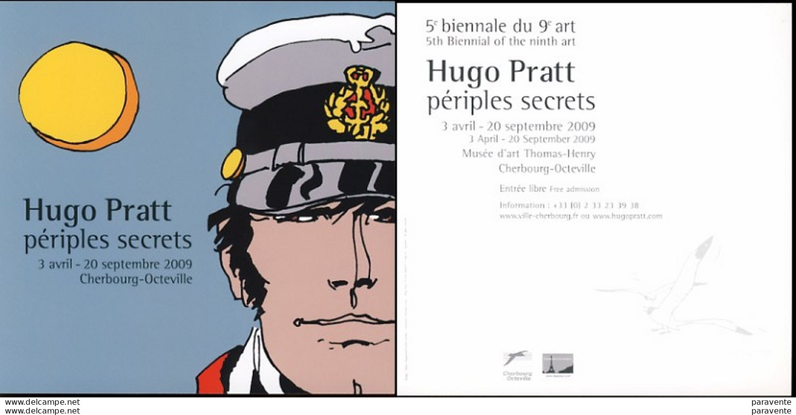 PRATT : Carte Annonce BIENNALE De CHERBOURG 2009 - Advertentie