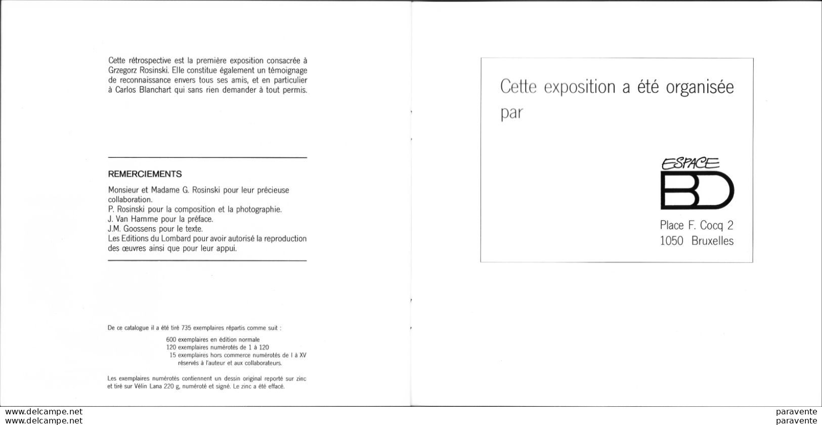 ROSINSKI : Catalogue Exposition RETROSPECTIVE 1998 - Persboek