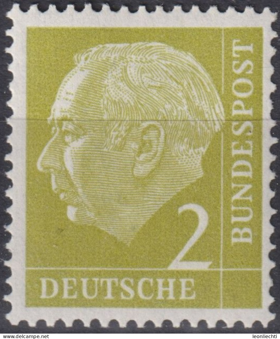 1954 BRD ** Mi:DE 177xWv, Sn:DE 702, Yt:DE 62A, Sg:DE 1103, AFA:DE 1140, Un:DE 62A, Professor Dr. Heuss - Unused Stamps