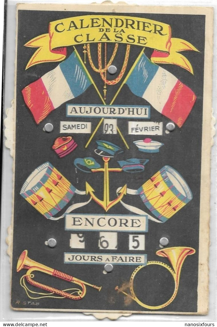 MILITARIA. CALENDRIER DE LA CLASSE CARTE A SYSTEME - Humoristiques