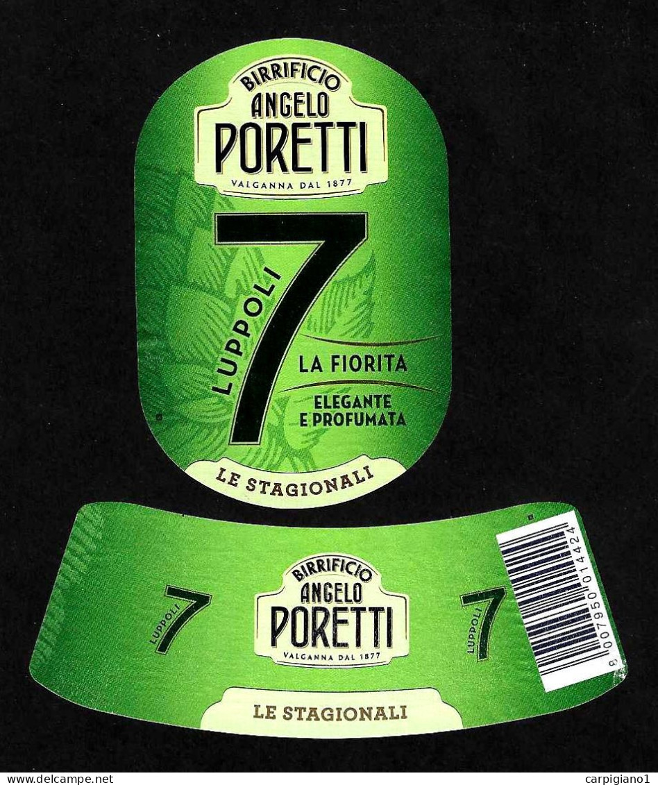 ITALIA ITALY - 2018 Etichetta Birra Beer Bière ANGELO PORETTI 7 Luppoli La Fiorita - Birra