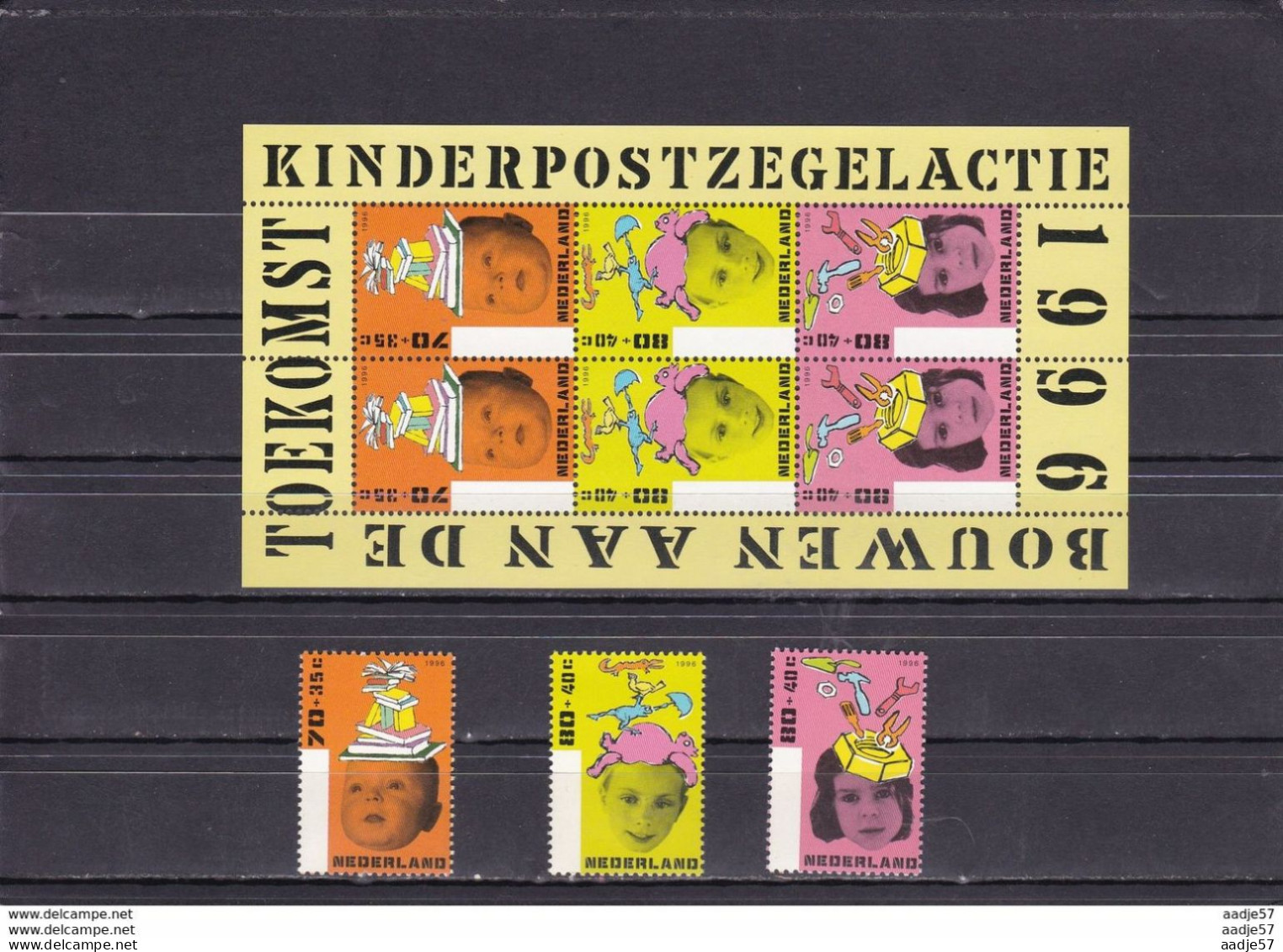 1996 Kind En Boeken NVPH 1698-1702 + Blok Postfris/MNH/** - Ungebraucht