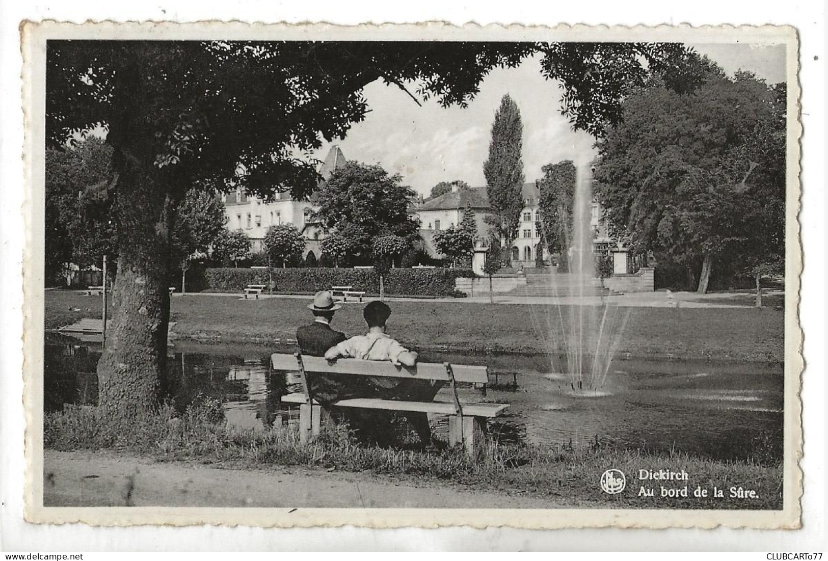 Diekirch (Luxembourg, Diekirch) : Banc Au Bord De La Meuse En 1950 (animé) PF. - Diekirch