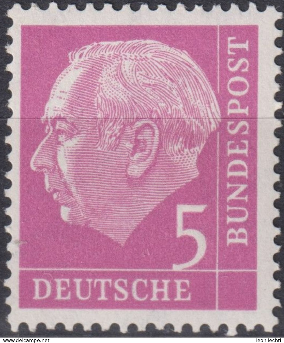 1954 BRD ** Mi:DE 179xWv, Sn:DE 704, Yt:DE 64, Sg:DE 1105, AFA:DE 1142, Un:DE 64, Professor Dr. Heuss - Unused Stamps