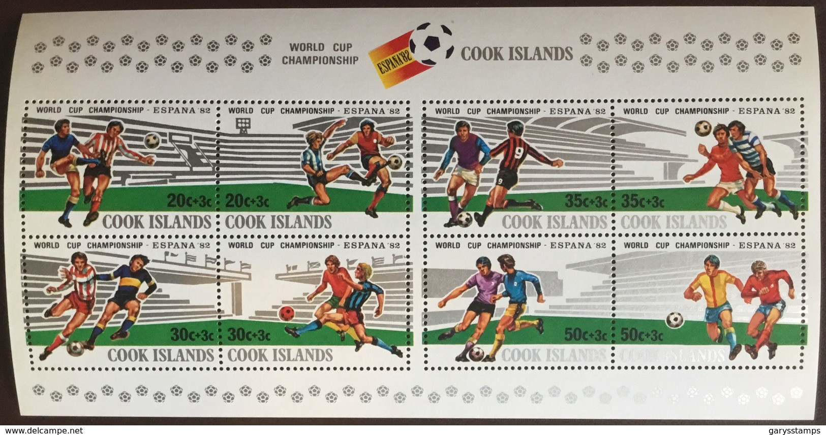 Cook Islands 1982 World Cup Sheetlet MNH - Cook Islands