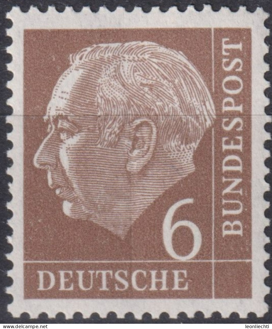 1954 BRD ** Mi:DE 180xWv, Sn:DE 705, Yt:DE 65, Sg:DE 1106, AFA:DE 1143, Un:DE 65, Professor Dr. Heuss - Unused Stamps