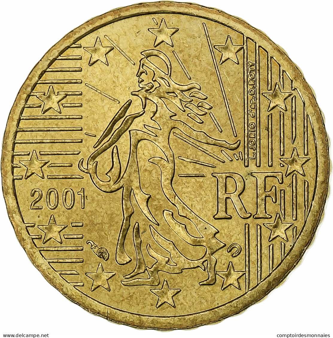 France, 10 Euro Cent, 2001, Paris, SUP, Laiton, KM:1285 - France