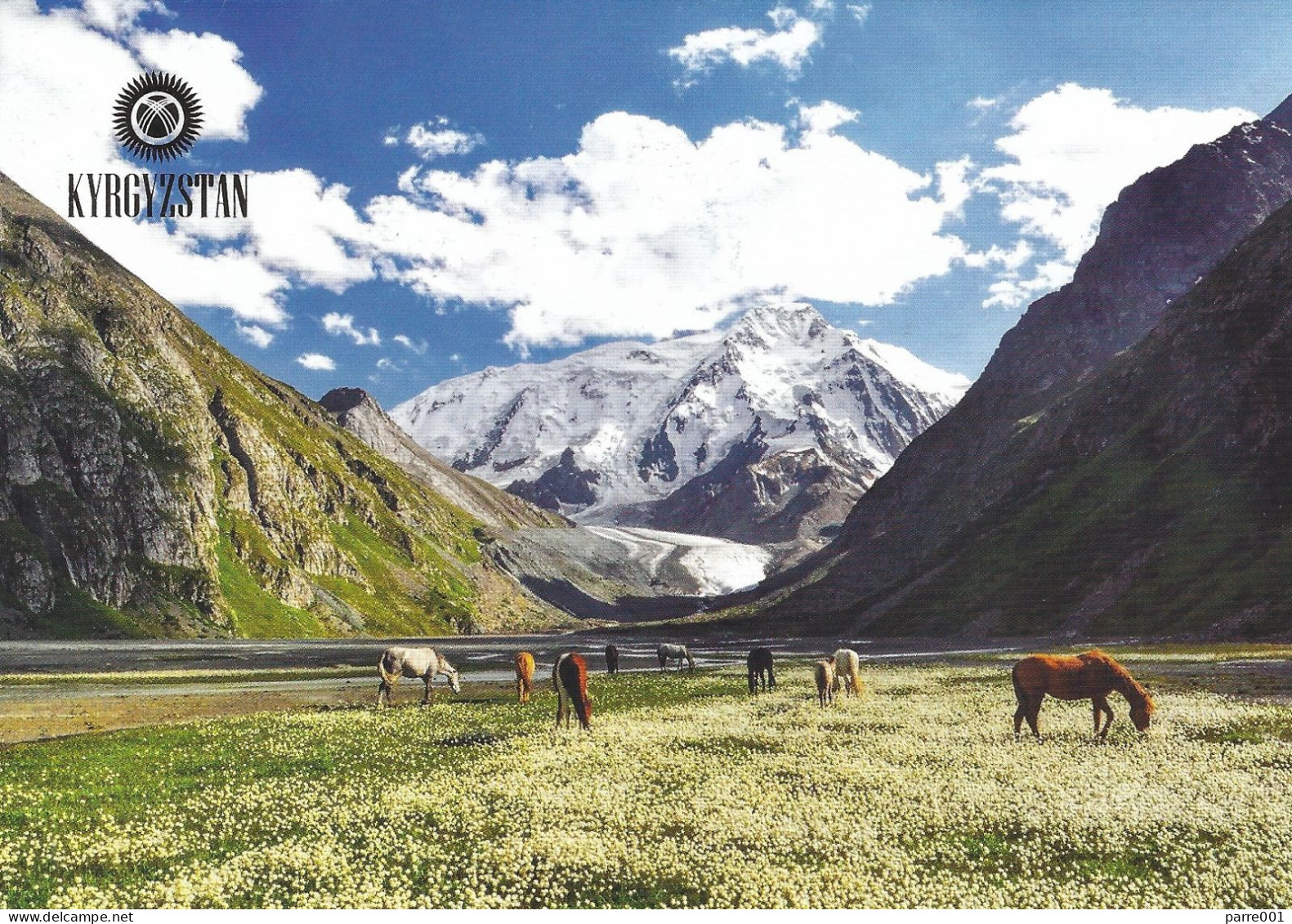Kyrgyzstan 2024 Bishkek Map Cartography Tian Shan Mountains Code 04 Postal Stationary Card - Kyrgyzstan