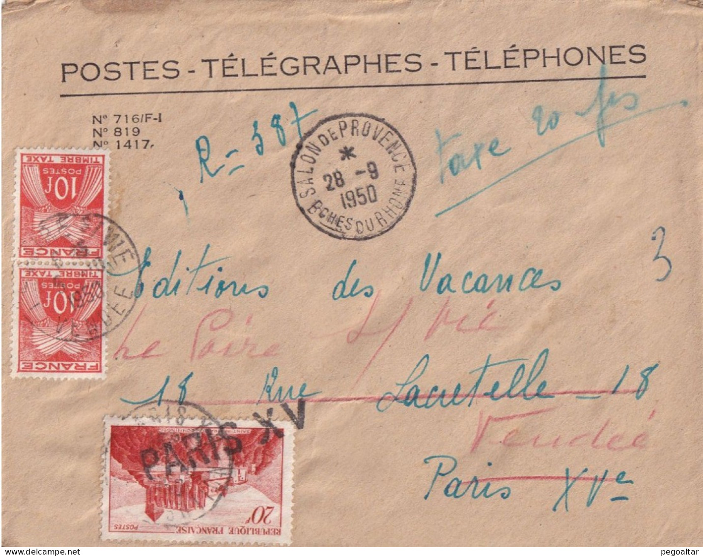 DEPART 2 EURO - 1859-1959 Lettres & Documents