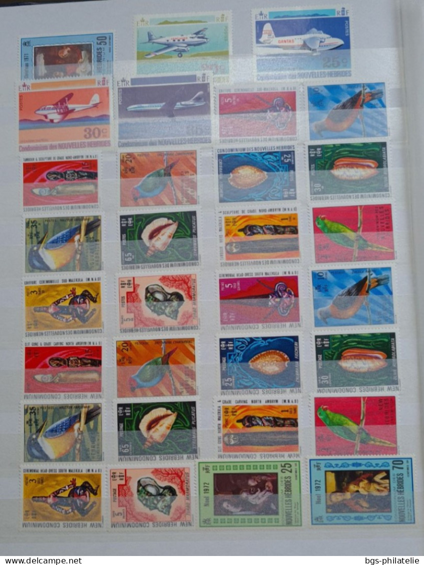 Nouvelles hebrides collection de timbres neufs ** , neufs * et quelques oblitérés.