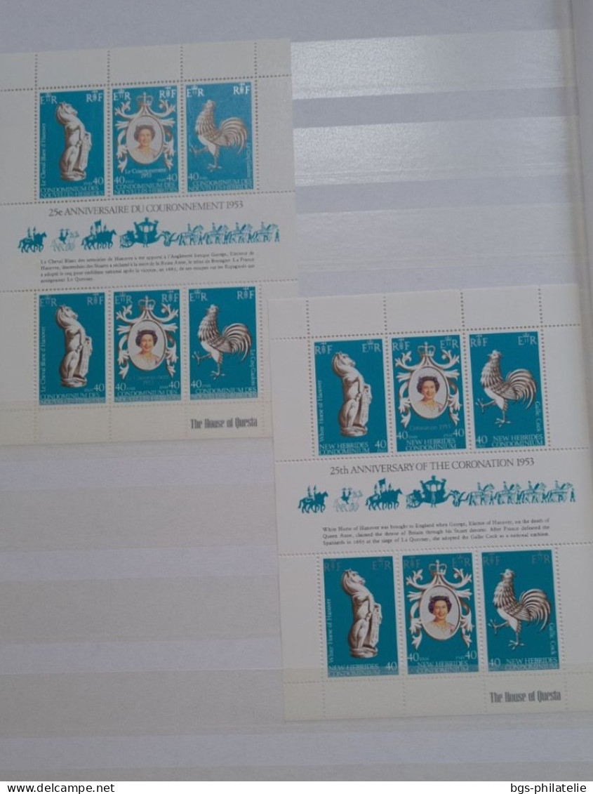 Nouvelles hebrides collection de timbres neufs ** , neufs * et quelques oblitérés.