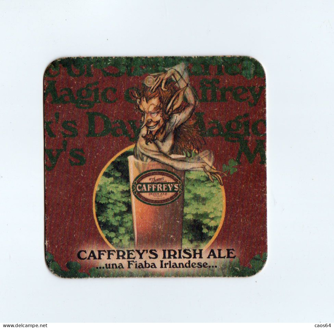 CAFFREY'S IRISH ALE  Sottobicchiere 11 X 11 Cm Sotto Boccale - Sotto-boccale