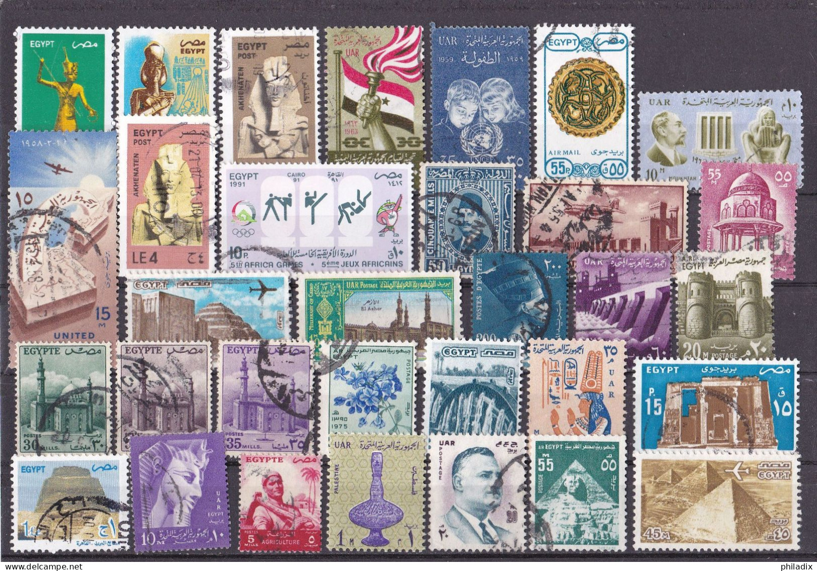 # Ägypten Lot Von 55 Diversen Marken Various-Diverses Stamps O/used (R1-1) - Otros & Sin Clasificación