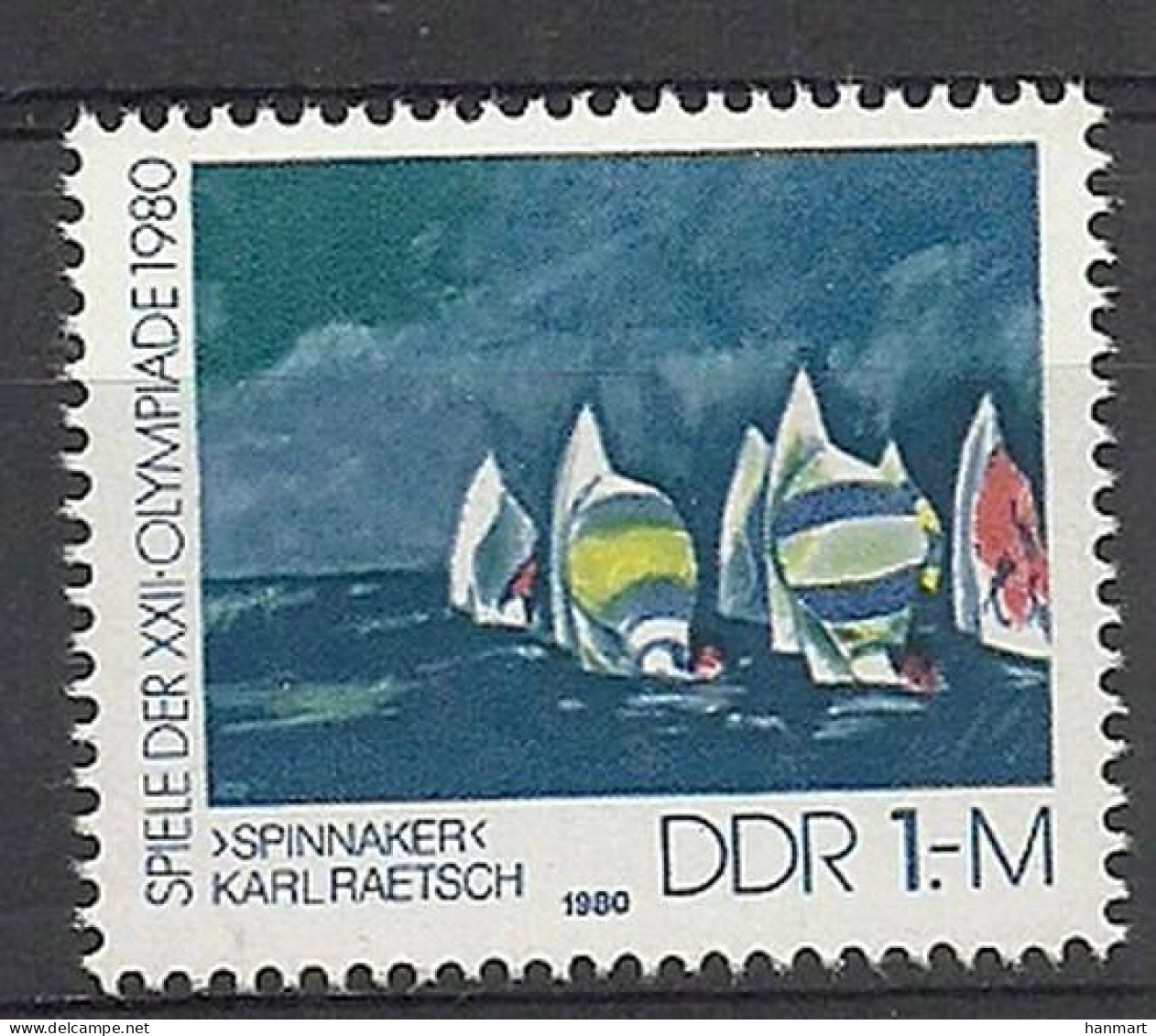 Germany, Democratic Republic (DDR) 1980 Mi 2531 MNH  (ZE5 DDR2531) - Segeln