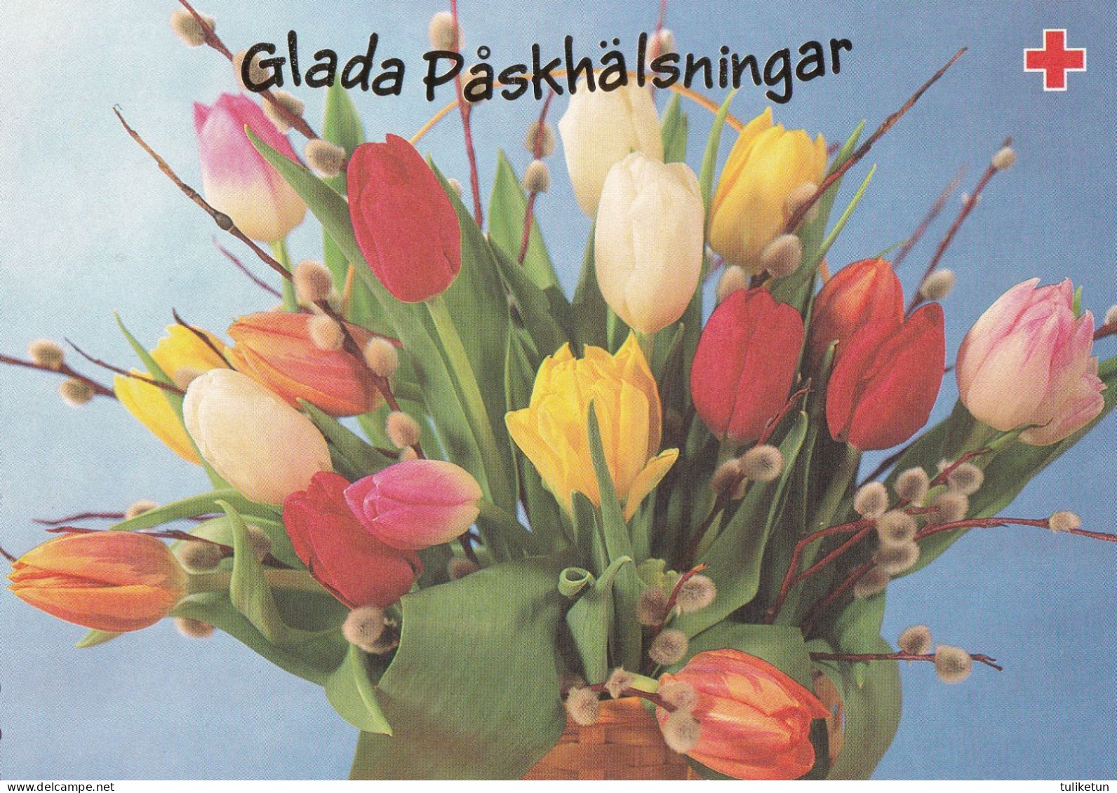 Postal Stationery - Easter Flowers - Tulips - Willows - Red Cross 1997 - Suomi Finland - Postage Paid - Postal Stationery