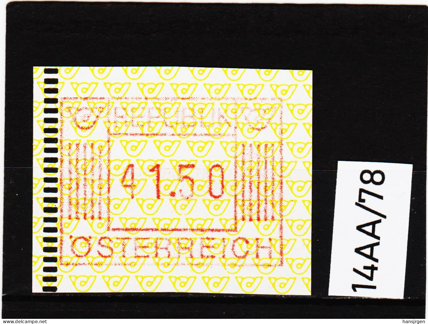 14AA/78  ÖSTERREICH 1983 AUTOMATENMARKEN 1. AUSGABE  41,50 SCHILLING   ** Postfrisch - Automatenmarken [ATM]