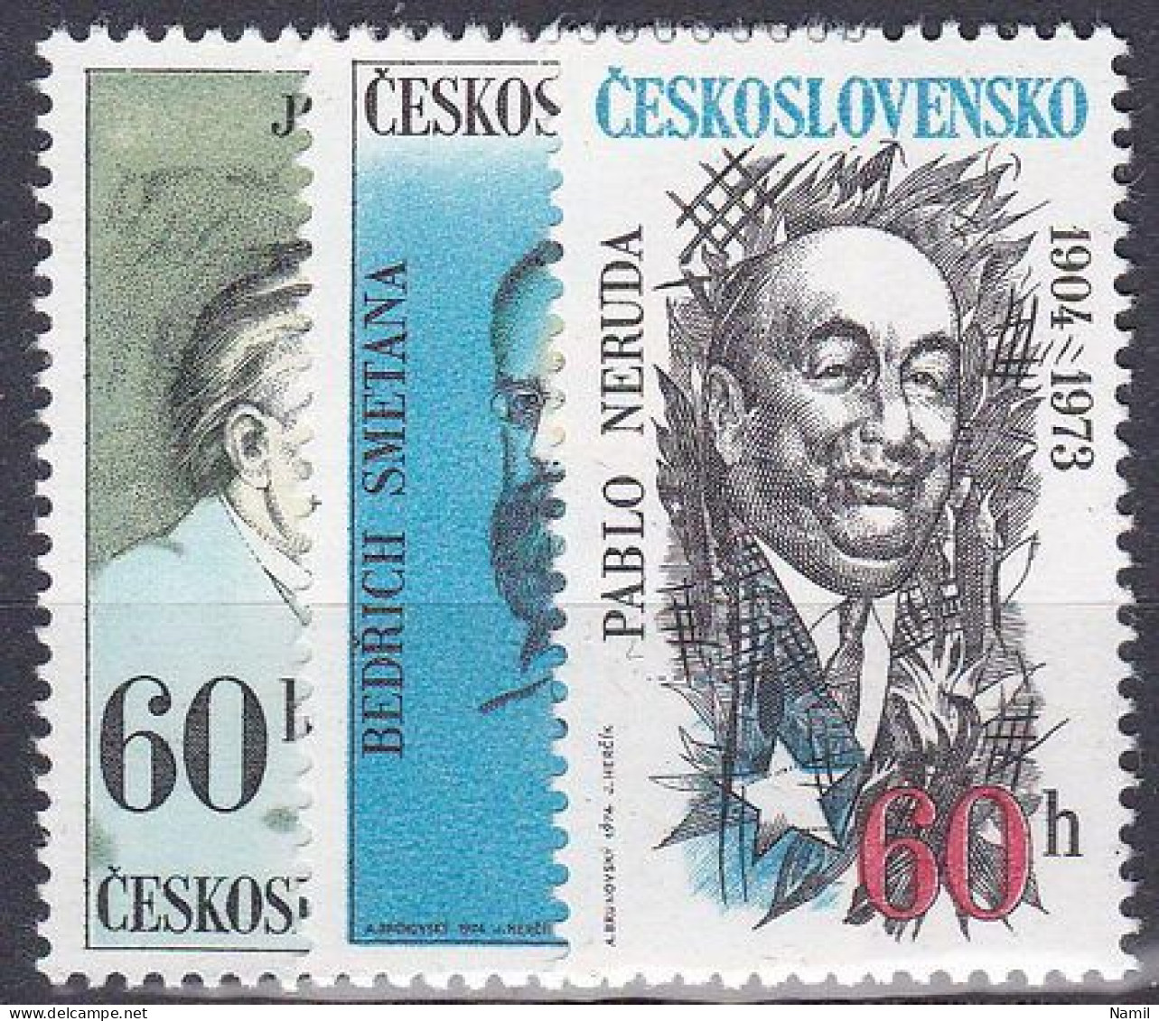 ** Tchécoslovaquie 1974 Mi 2180-2 (Yv 2025-7), (MNH)** - Nuovi