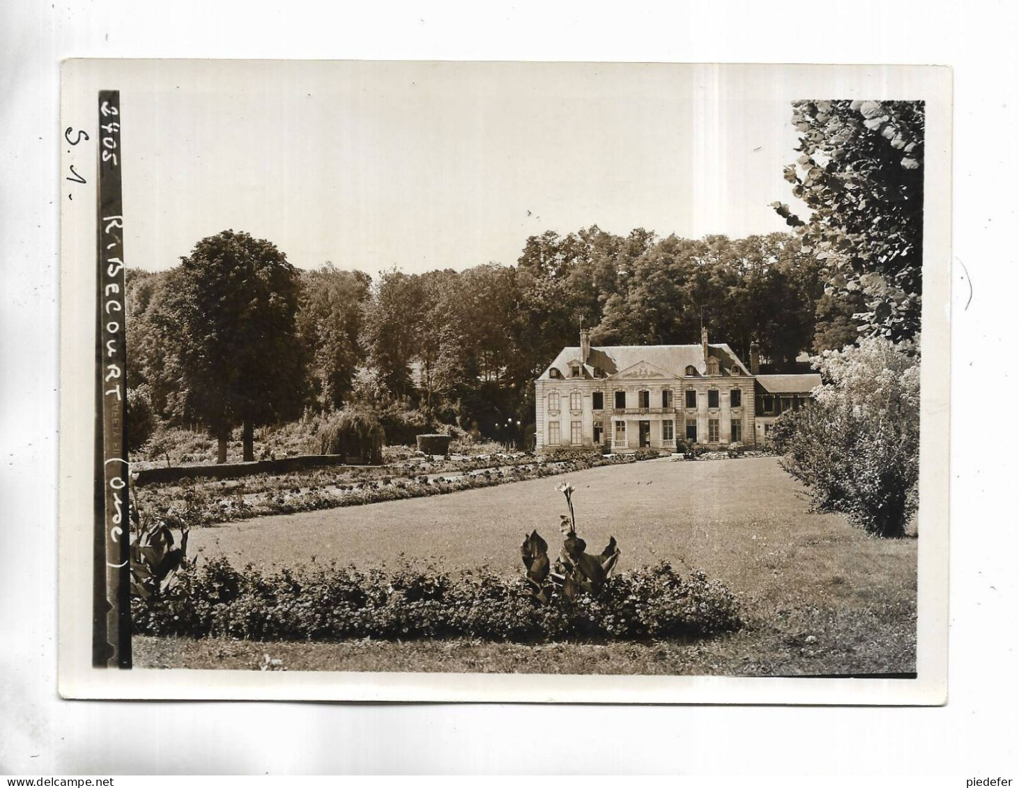 60 - RARE Photo De RIBECOURT ( Oise ) " Le Château  " Cliché Dussol Pour L' édition Par  Lapie - Ribecourt Dreslincourt