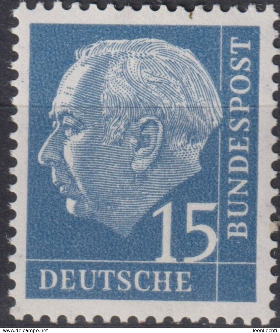 1954 BRD ** Mi:DE 184xWv, Sn:DE 709, Yt:DE 68, Sg:DE 1110, AFA:DE 1147, Un:DE 68, Professor Dr. Heuss - Neufs